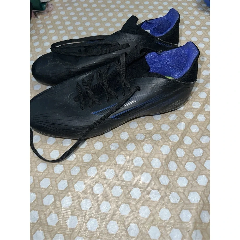 Adidas Soccer‎ Cleats Size 5 Black Blue